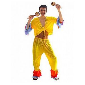 DISFRAZ DE SALSA AMARILLO HOMBRE
