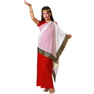 DISFRAZ DE ROMANA ROJO PARA NIÑA