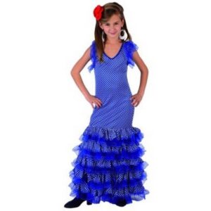 DISFRAZ DE SEVILLANA AZUL INFANTIL