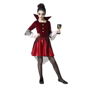 DISFRAZ DE VAMPIRESA BORGOÑA PARA NIÑA