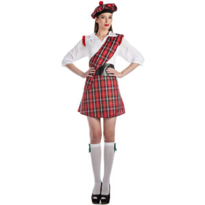 DISFRAZ ESCOCESA CORTO MUJER