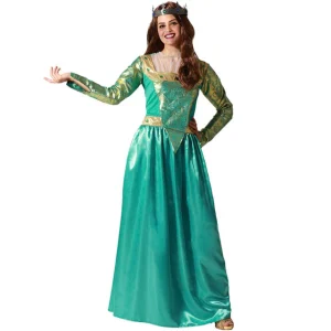 DISFRAZ DE REINA MEDIEVAL TURQUESA MUJER