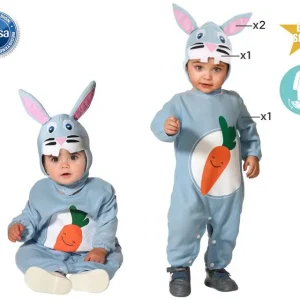 DISFRAZ DE CONEJO NIÑO BEBÉ CELESTE