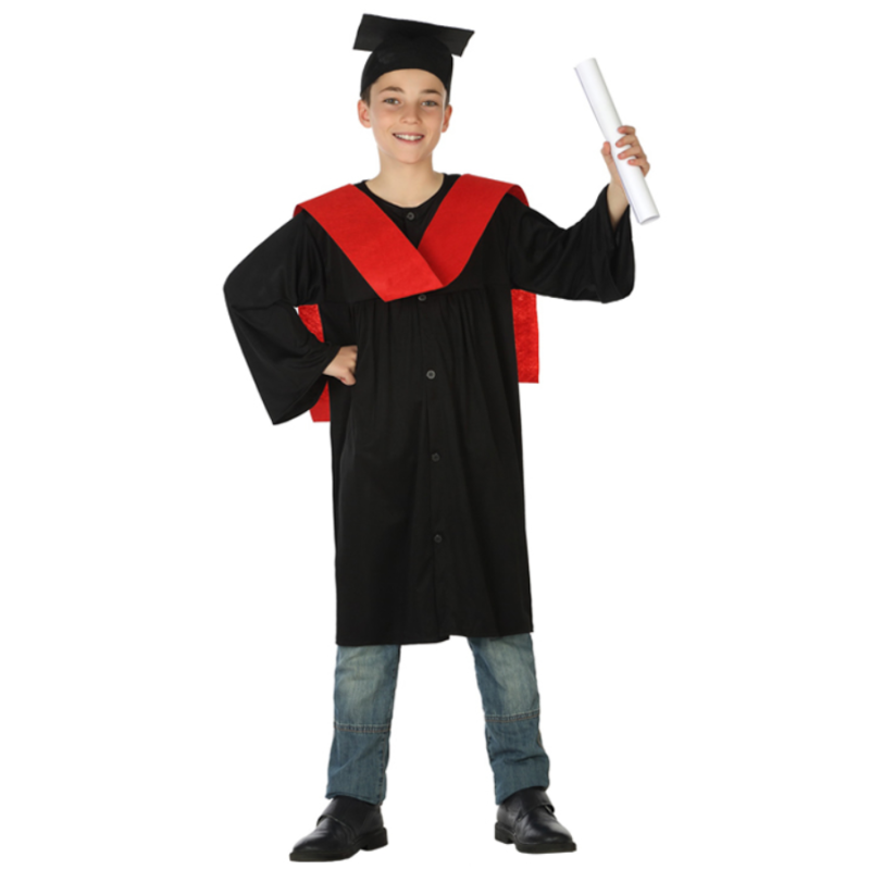 DISFRAZ DE LICENCIADO ROJO UNISEX INFANTIL