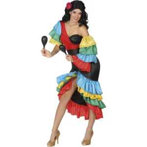 DISFRAZ DE RUMBERA TROPICAL MUJER