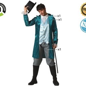 DISFRAZ DE CABALLERO BRIDGERTON AZUL PARA HOMBRE
