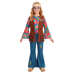DISFRAZ DE HIPPIE PARA NIÑA