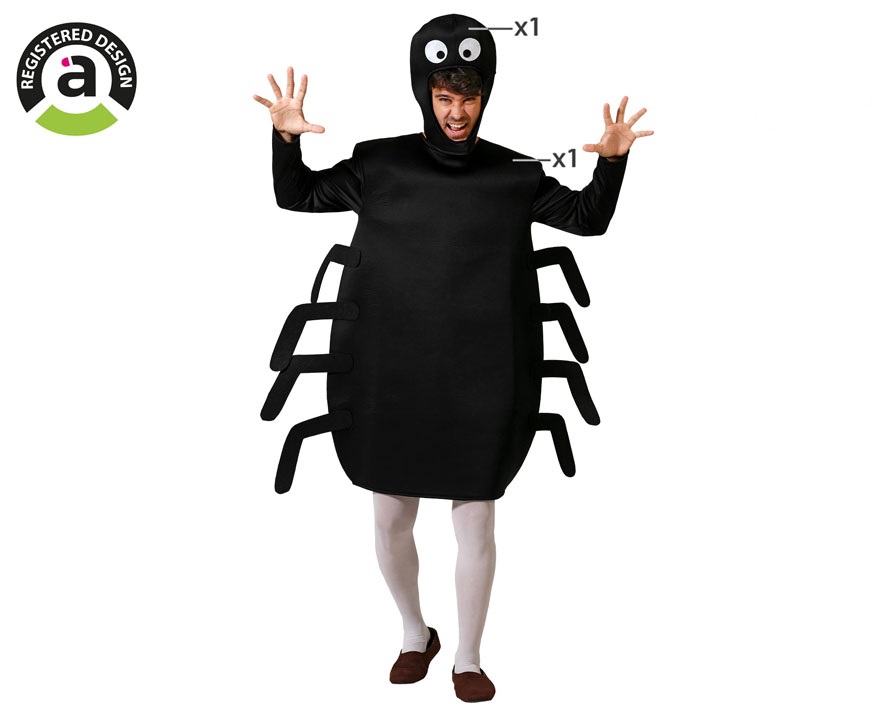 DISFRAZ DE ARAÑA NEGRA UNISEX PARA ADULTO