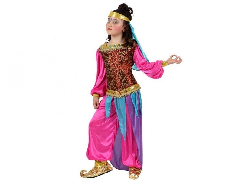 disfraz arabe niña 800x600 - DISFRAZ ÁRABE FUCSIA NIÑA