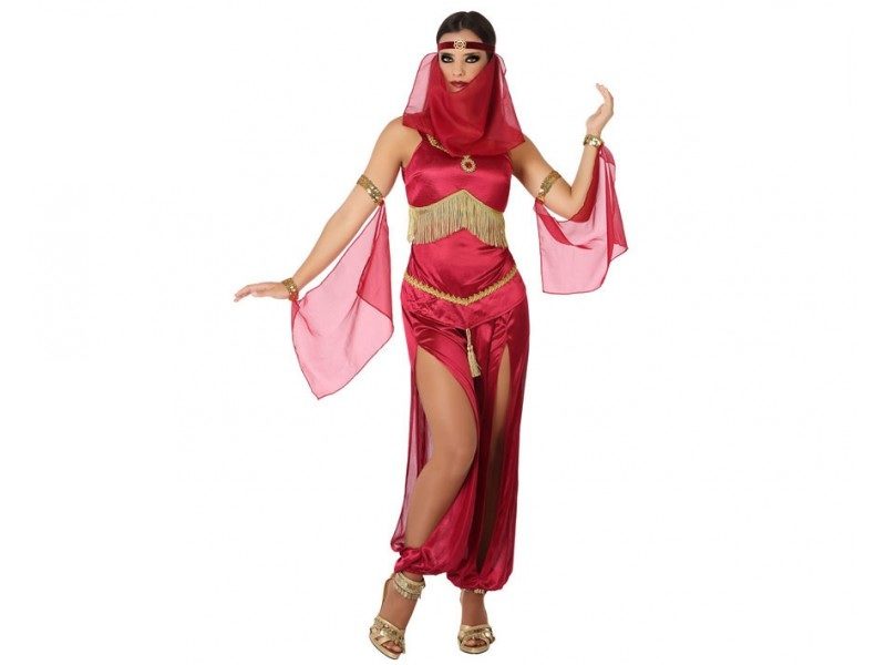 disfraz bailarina árabe mujer 800x600 - DISFRAZ DE BAILARINA ÁRABE ROJO MUJER