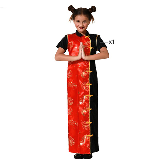 disfraz china negro para niña - DISFRAZ DE CHINA NEGRO NIÑA