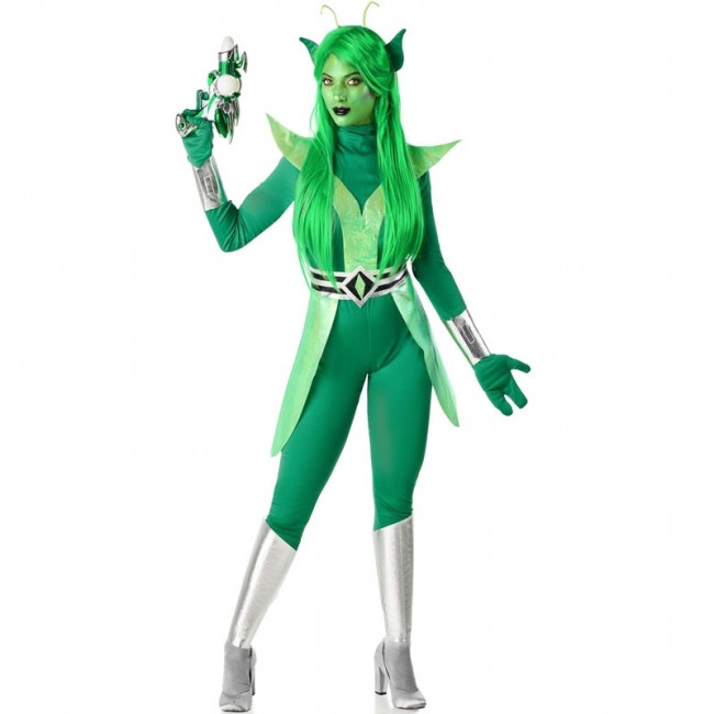 disfraz de alien verde para mujer - DISFRAZ DE ALIEN EXTRATERRESTRE MUJER