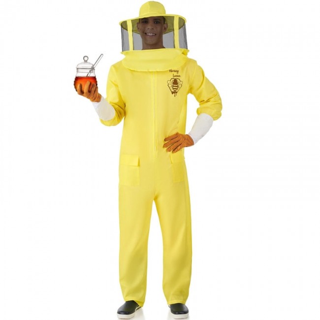 disfraz de apicultor amarillo para hombre - DISFRAZ DE APICULTOR AMARILLO ADULTO