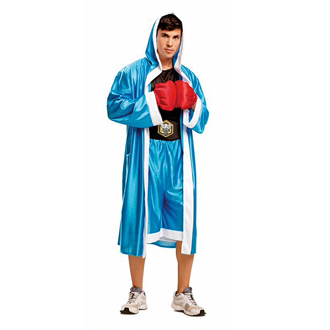 disfraz de boxeador azul para hombre - DISFRAZ DE BOXEADOR AZUL PARA HOMBRE