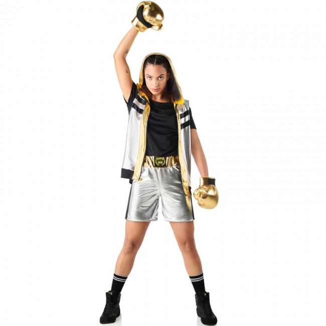 disfraz de boxeadora champion para mujer - DISFRAZ DE BOXEADORA PARA MUJER