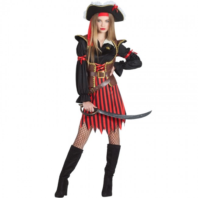 disfraz de capitana pirata para mujer - DISFRAZ DE CAPITANA PIRATA PARA MUJER