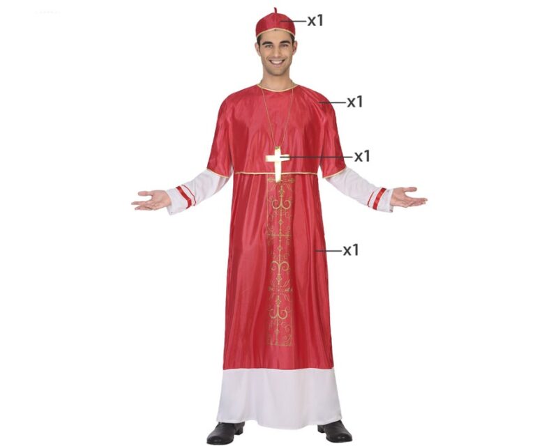 disfraz de cardenal para hombre 800x640 - DISFRAZ DE CARDENAL PARA HOMBRE
