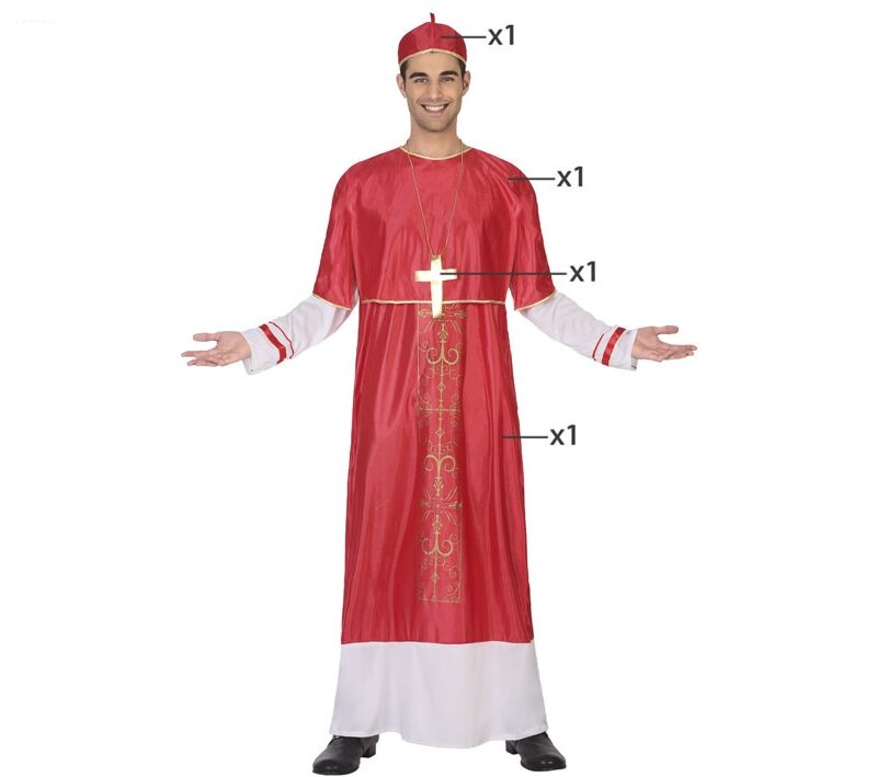 disfraz de cardenal para hombre 800x709 - DISFRAZ DE CARDENAL PARA HOMBRE