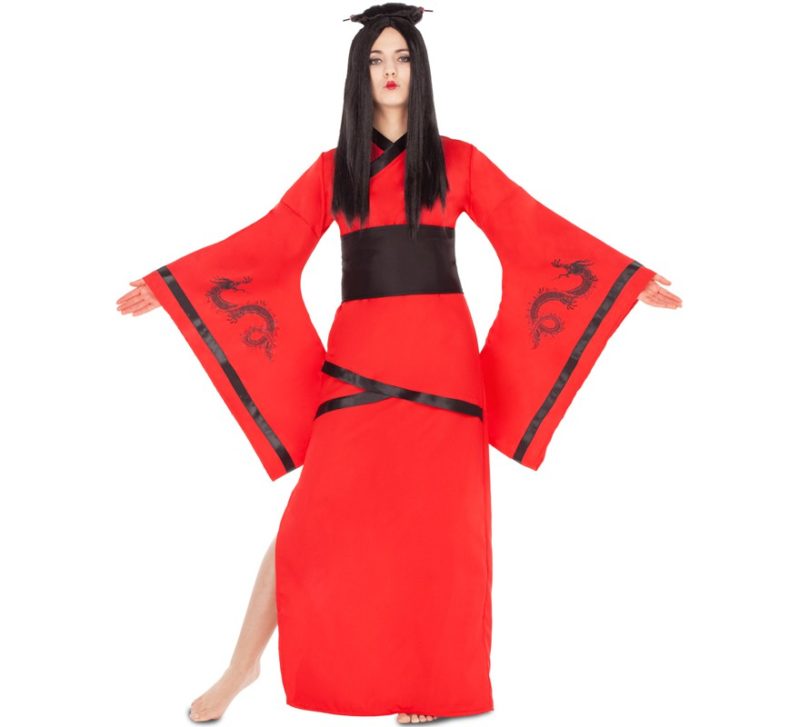 disfraz de china rojo y negro para mujer 800x727 - DISFRAZ DE CHINA MUJER