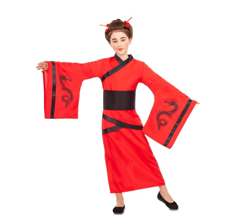 disfraz de china rojo y negro para nina 800x727 - DISFRAZ DE CHINA ROJO NIÑA
