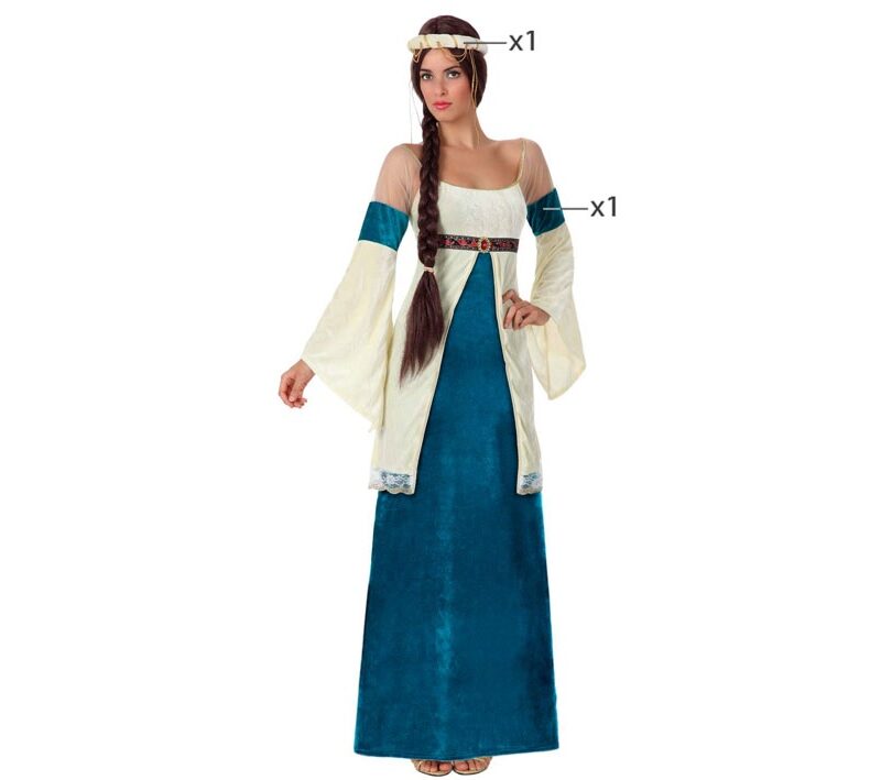 disfraz de dama medieval para mujer 1 800x709 - DISFRAZ DE DAMA MEDIEVAL PARA MUJER
