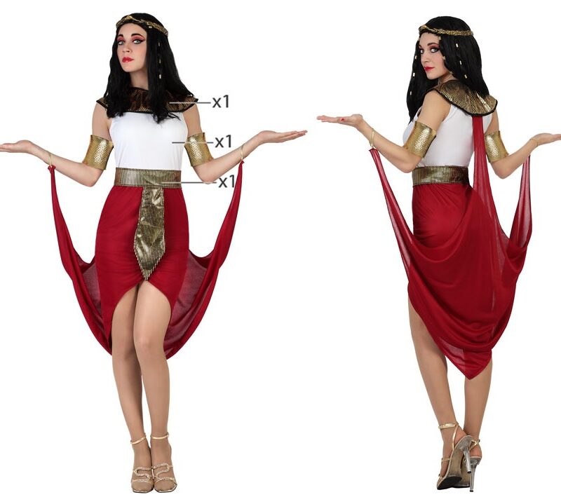 disfraz de egipcia rojo para mujer 800x709 - DISFRAZ DE EGIPCIA ROJO PARA MUJER