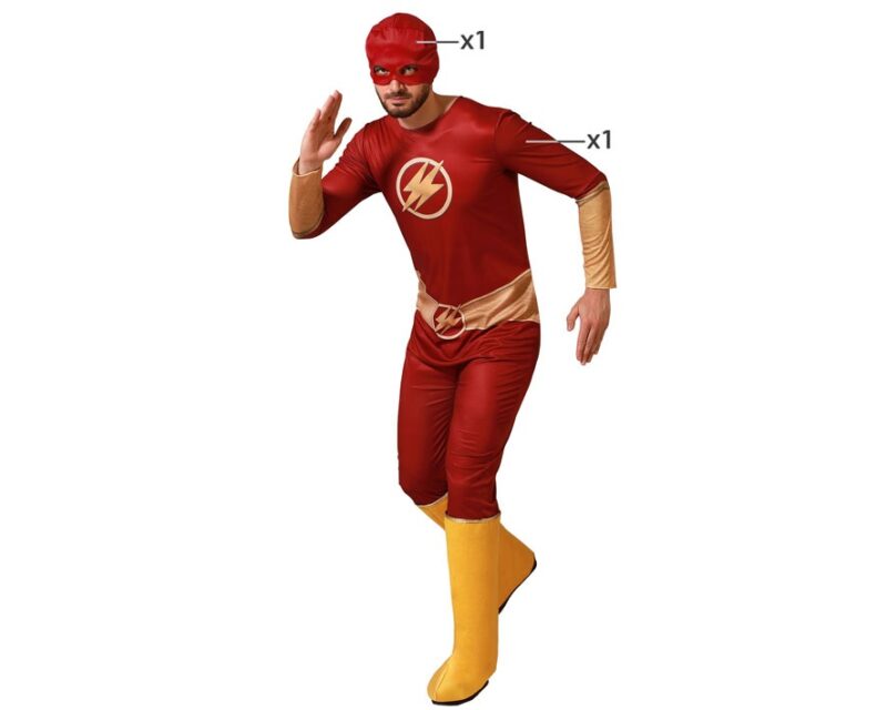 disfraz de flash para hombre 800x640 - DISFRAZ DE SUPERHÉROE FLASH PARA HOMBRE