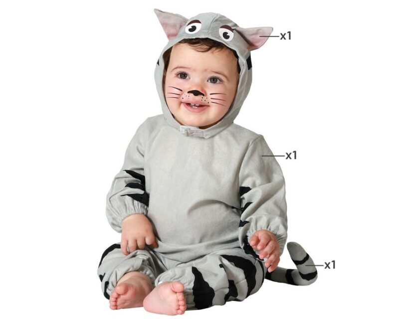 disfraz de gato gris para bebé 800x640 - DISFRAZ DE GATO GRIS PARA BEBÉ