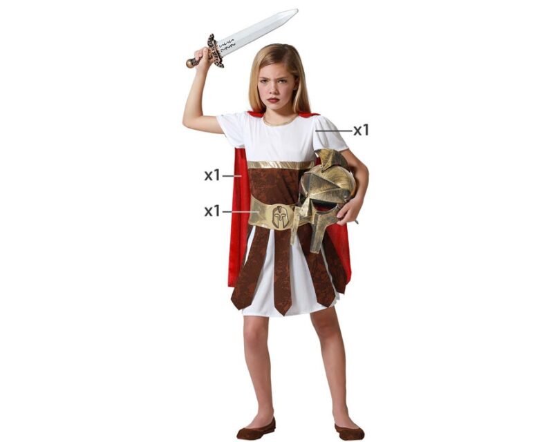 disfraz de gladiadora romana para niña 800x640 - DISFRAZ DE GLADIADORA ROMANA PARA NIÑA