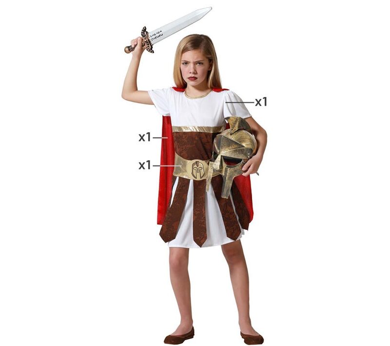 disfraz de gladiadora romana para niña 800x709 - DISFRAZ DE GLADIADORA ROMANA PARA NIÑA