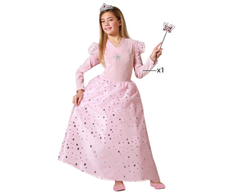 disfraz de hada madrina rosa niña 800x640 - DISFRAZ DE HADA MADRINA NIÑA