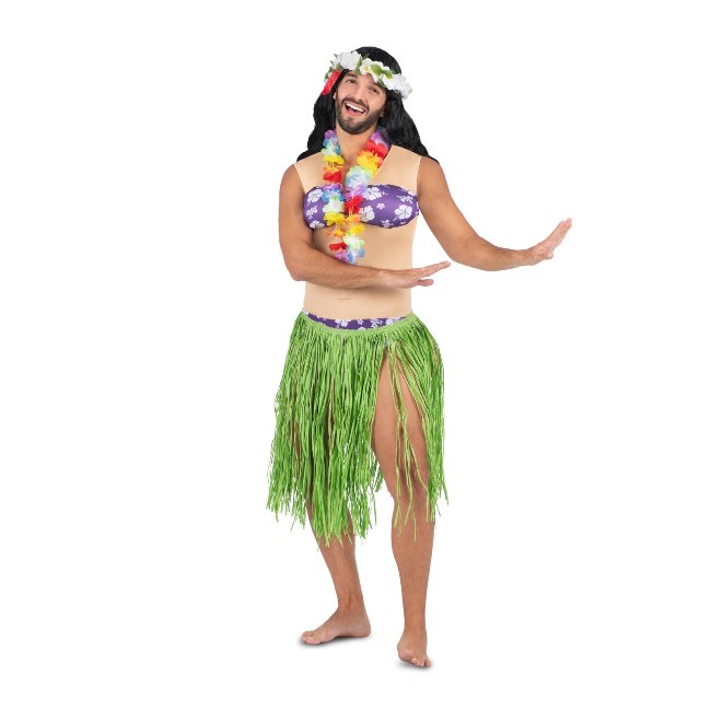 disfraz de hawaiana aloha para hombre - DISFRAZ DE HAWAIANA ALOHA HOMBRE