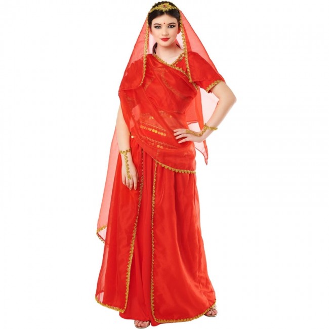 disfraz de hindú deluxe para mujer - DISFRAZ DE MUJER HINDÚ BOLLYWOOD