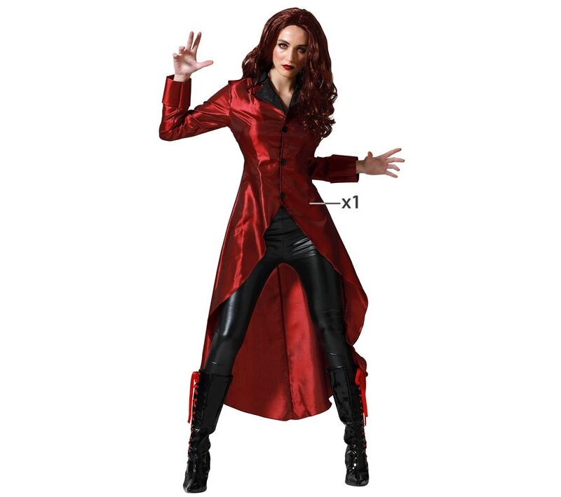 disfraz de héroe cómic rojo para mujer 800x709 - DISFRAZ DE HÉROE CÓMIC ROJO MUJER
