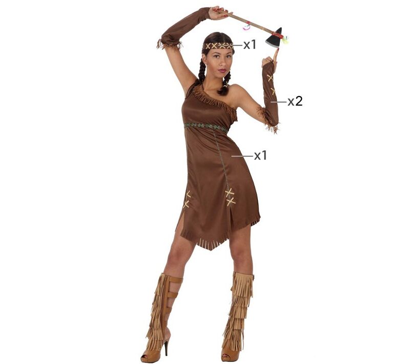 disfraz de india marrón para mujer 800x709 - DISFRAZ DE INDIA PARA MUJER