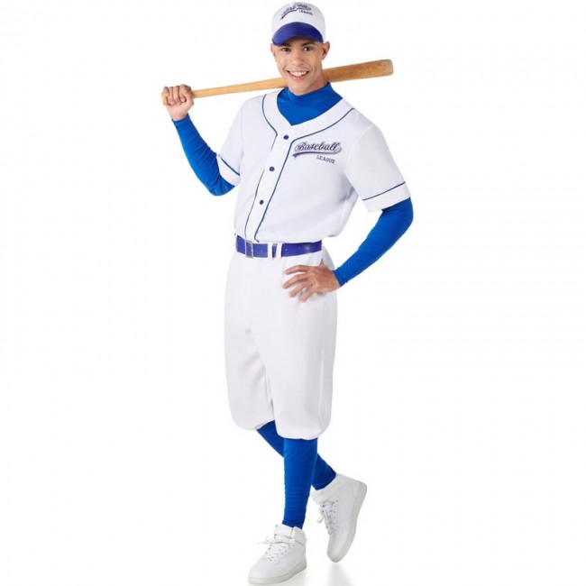 disfraz de jugador de beisbol azul para hombre - JUGADOR DE BEISBOL AZUL HOMBRE