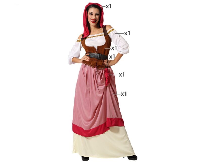 disfraz de mesonera medieval para mujer 800x640 - DISFRAZ DE MESONERA MEDIEVAL MUJER