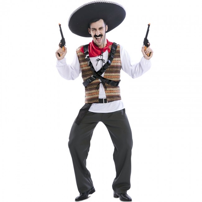 disfraz de mexicano pistolero para hombre - DISFRAZ DE MEXICANO HOMBRE