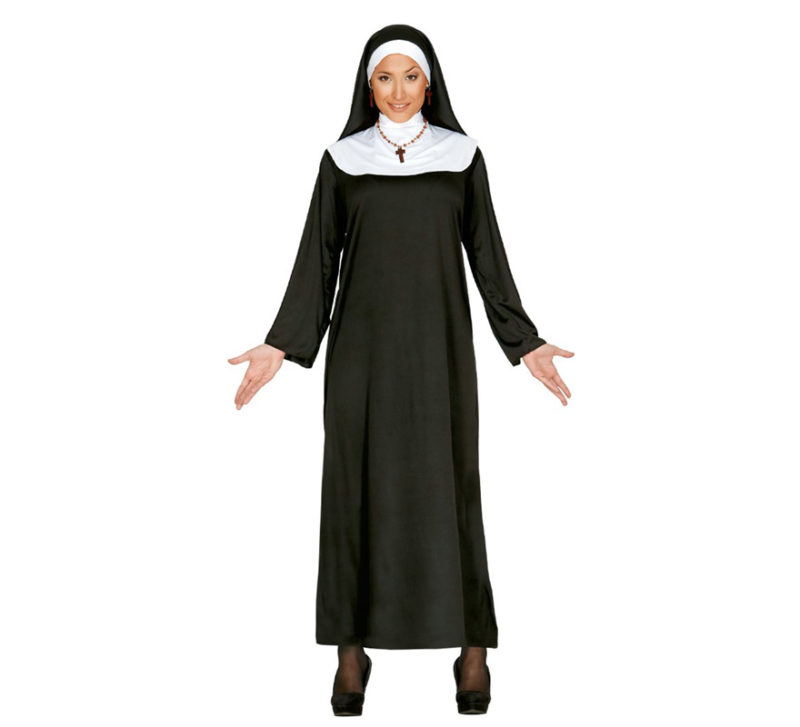 disfraz de monja mujer  800x727 - DISFRAZ DE MONJA ADULTO