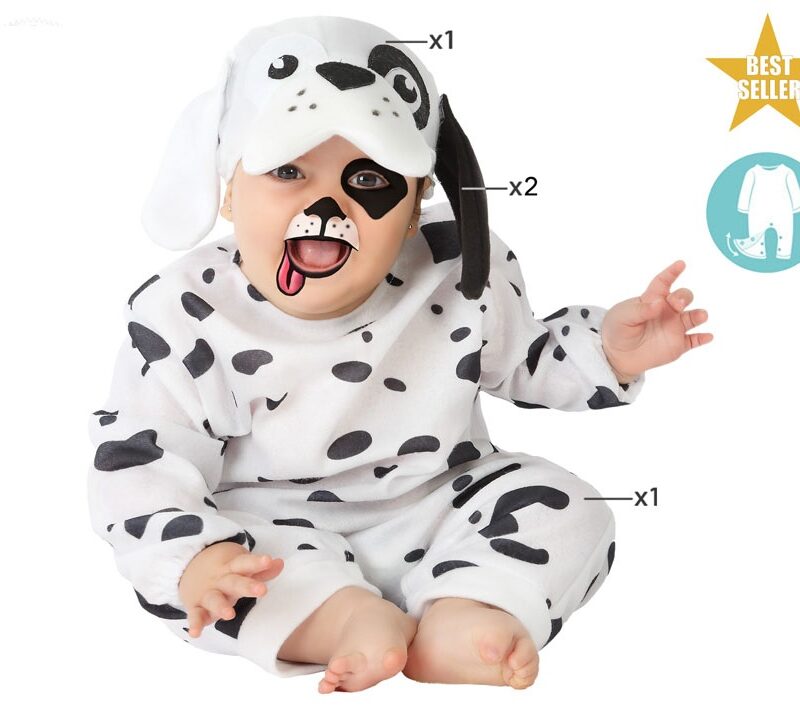disfraz de perro dálmata para bebé 800x709 - DISFRAZ DE PERRITO DÁLMATA BEBÉ
