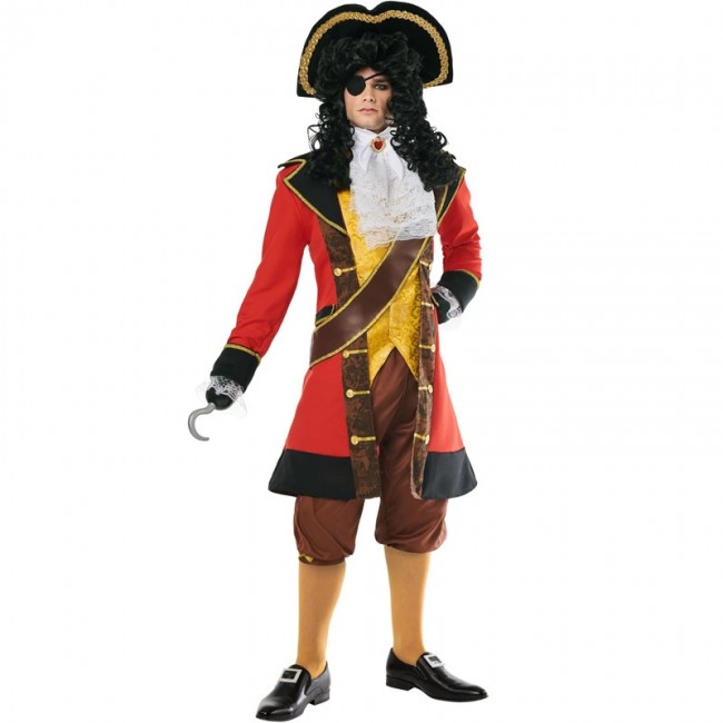 disfraz de pirata capitán hook para hombre - DISFRAZ DE CAPITÁN HOOK PIRATA PARA HOMBRE
