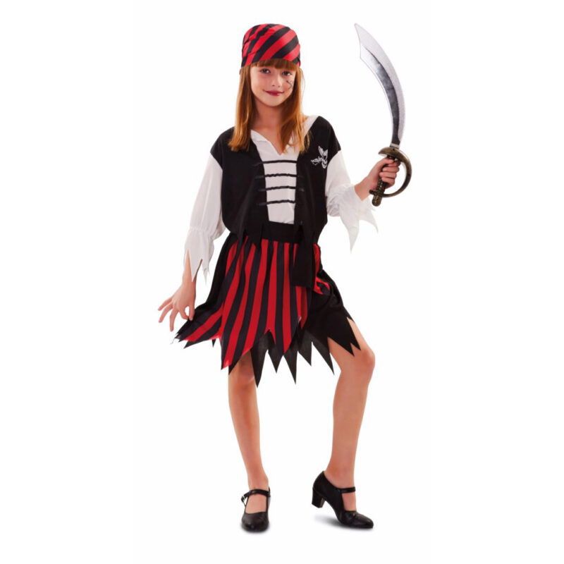 disfraz de pirata niña 800x800 - DISFRAZ DE PIRATA ECONÓMICO NIÑA