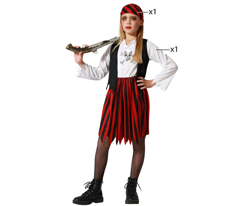 disfraz de pirata para niña 800x709 - DISFRAZ DE PIRATA PARA NIÑA