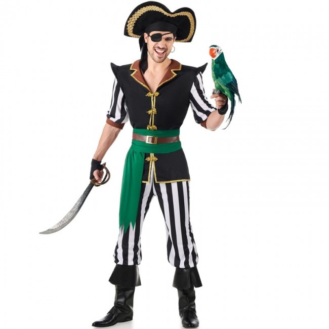 disfraz de pirata parrot para hombre - DISFRAZ DE PIRATA PARROT HOMBRE