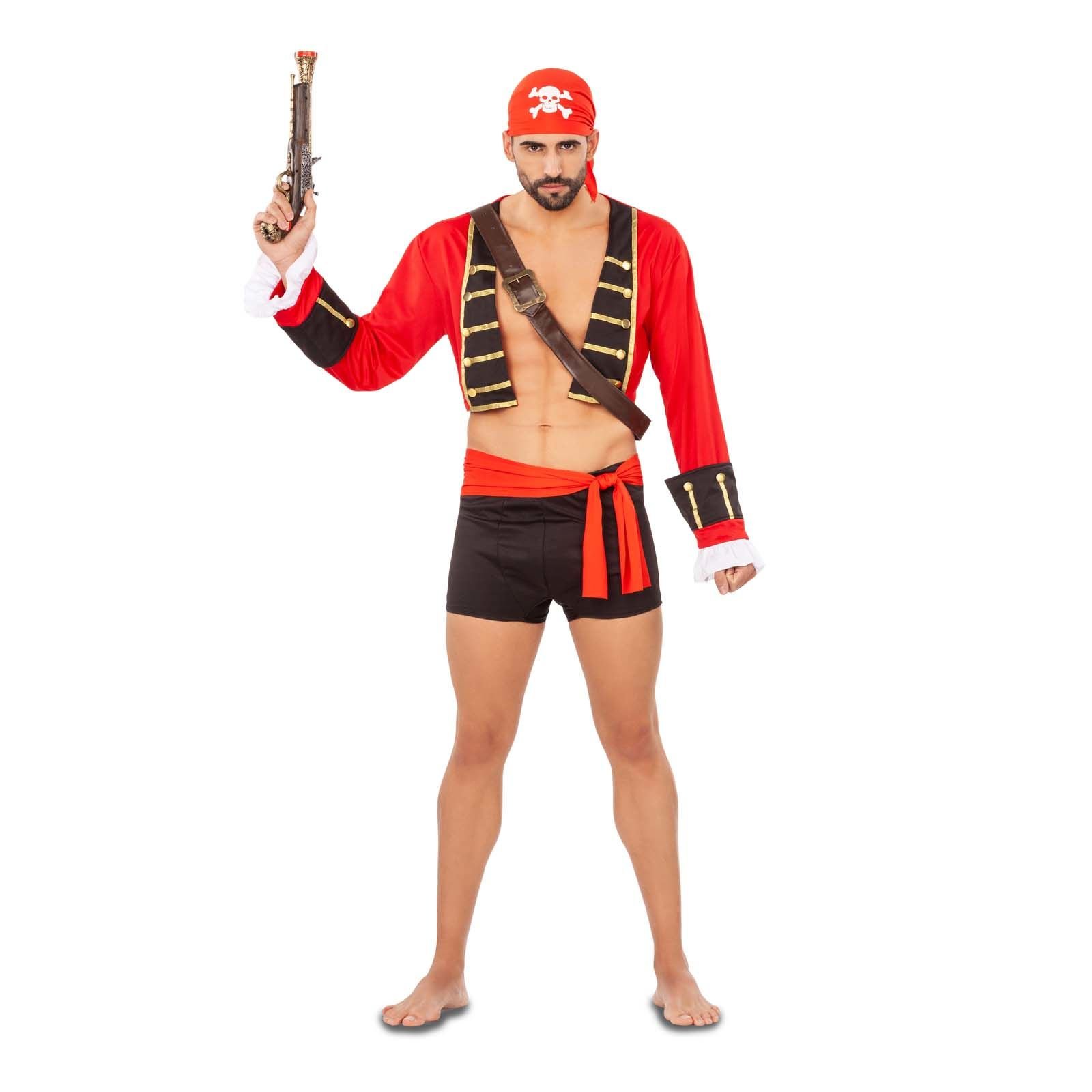 Disfraz De Pirata Caribeño Para Hombre - Halloween, Bucanero Con Capa Y Espada, Traje Completo Elegante