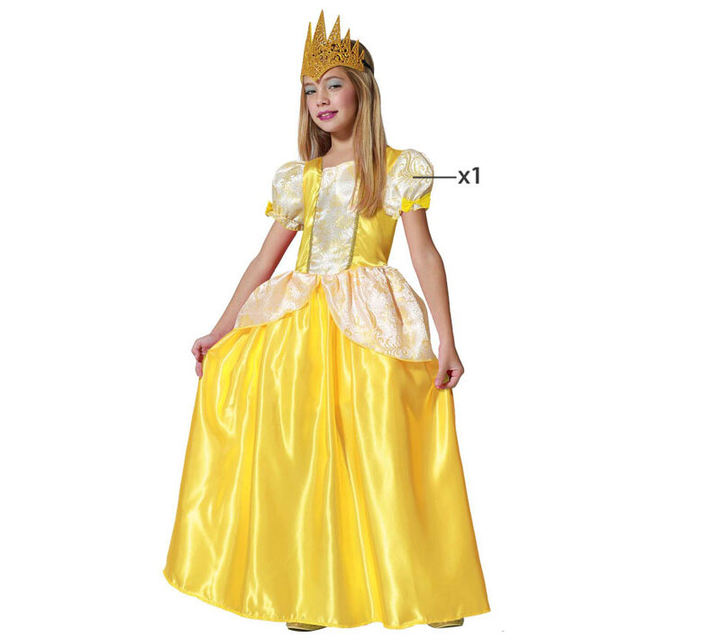 disfraz de princesa dorado para niña 800x709 - DISFRAZ DE PRINCESA DORADO PARA NIÑA