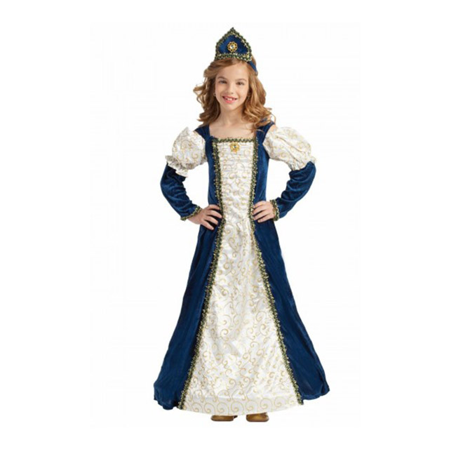 disfraz de princesa medieval azul para niña - DISFRAZ DE PRINCESA MEDIEVAL AZUL PARA NIÑA