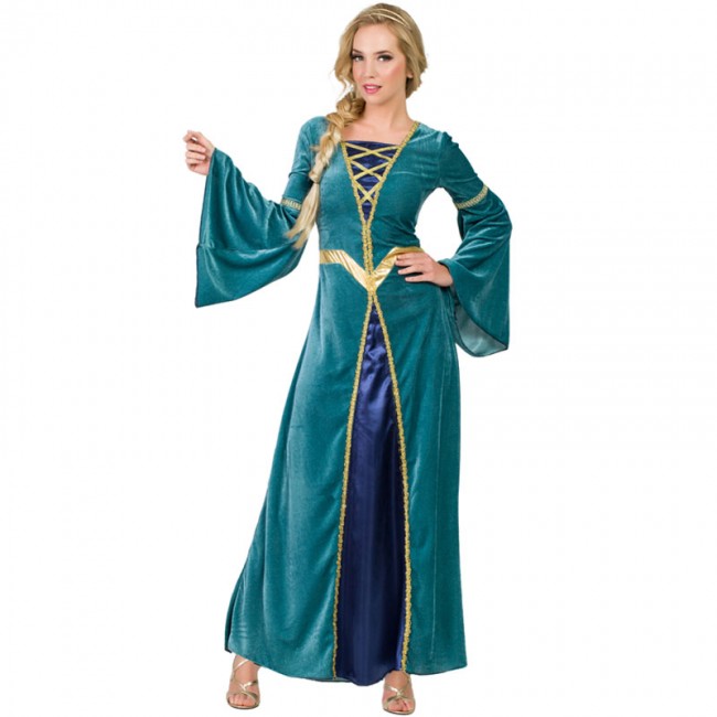 De Novia Vestidos De Medieval Mujer Women Long Flare Sleeve Medieval Fairy Dress Renaissance Costume De Novia Vestidos De Medieval Mujer Women Long Flare Sleeve Medieval Fairy Dress Renaissance Costume
