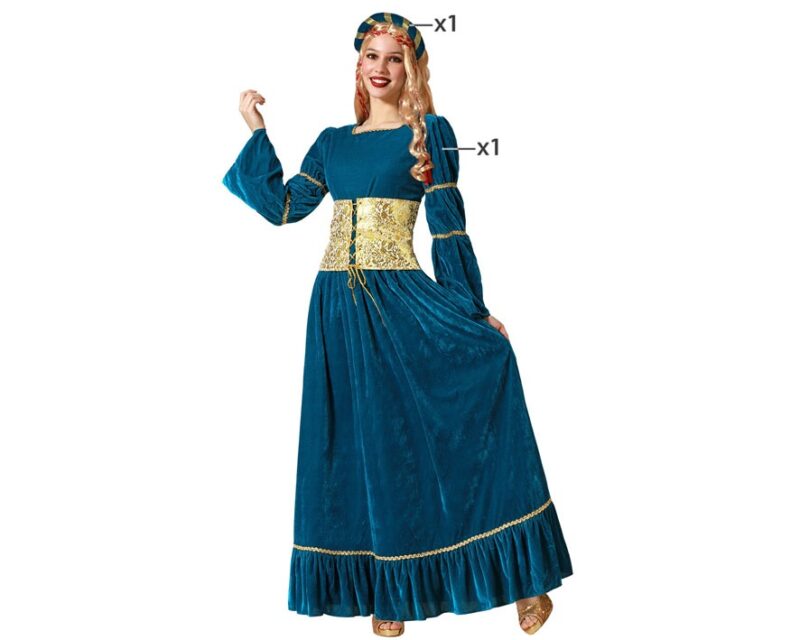 disfraz de reina medieval azul para mujer 800x640 - DISFRAZ DE REINA MEDIEVAL AZUL PARA MUJER