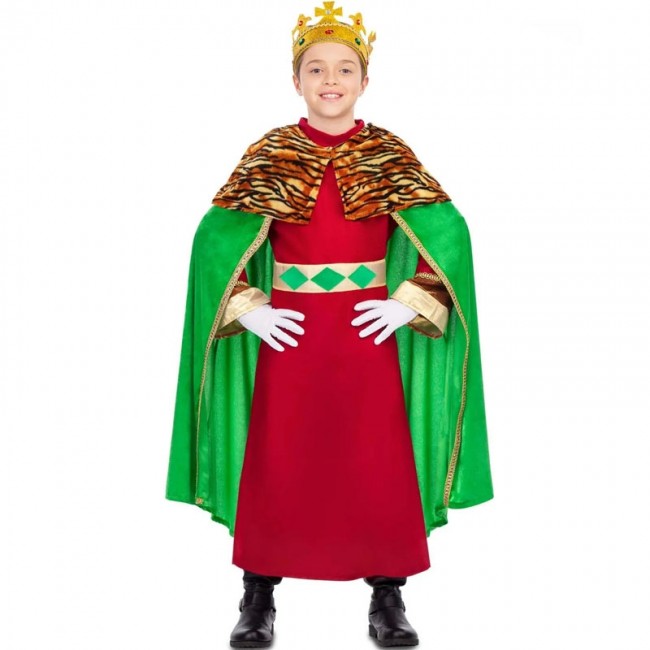 disfraz de rey mago capa verde para nino - DISFRAZ DE REY MAGO INFANTIL